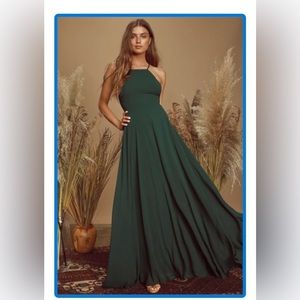 Mythical Kind of Love Dark Green Maxi Dress